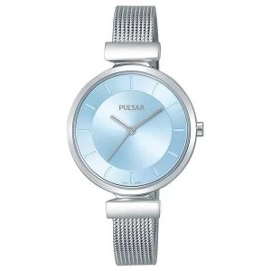 Pulsar PH8411X1 Ladies Stainless Steel Mesh Bracelet With Blue Dial 50M Watch