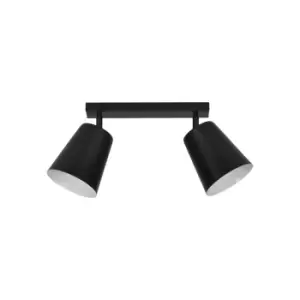 Emibig Prism Black/White Twin Ceiling Spotlight 2x E27