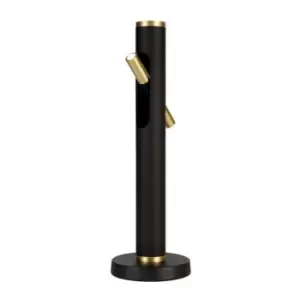 Luminosa Lighting - Table Lamp, 2 x 2W LED, 3000K, 560lm, Sand Black, Gold