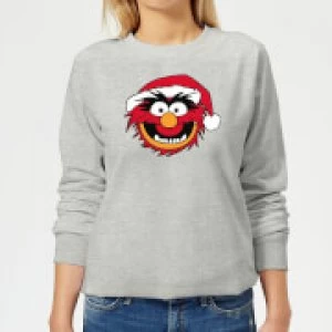 The Muppets Animal Womens Christmas Sweatshirt - Grey - XS