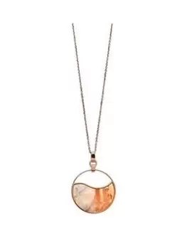 Skagen Agnethe Rose Gold Tone Ombre Necklace, Black, Women