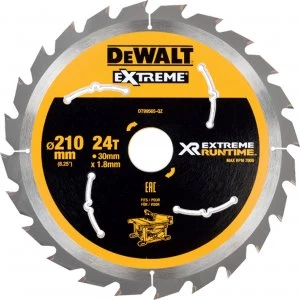 DEWALT Extreme Runtime Circular Saw Blade 210mm 24T 30mm