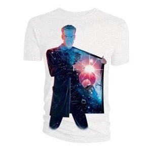 Doctor Who - 12th Doctor Galaxy Coat Lining Mens Medium T-Shirt - White