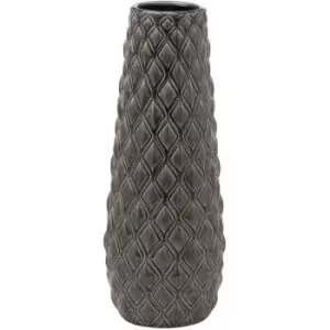 Hill Interiors Seville Collection Alpine Vase (43cm x 16cm x 16cm) (Grey) - Grey