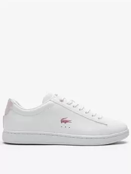 Womens Lacoste Carnaby Leather Trainers Size 8 UK White