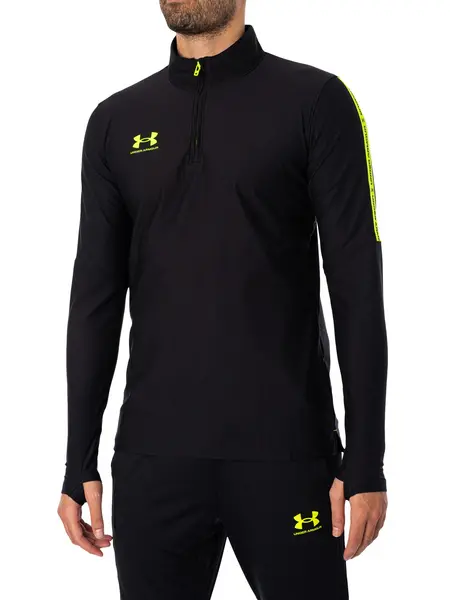 Under Armour Challenger Pro 1/4 Zip Top Black/Yellow S