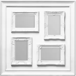 Premier Housewares - 4 Photo White Plastic Multi Photo Frame