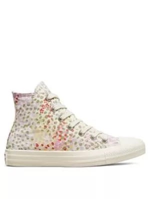 Converse Chuck Taylor All Star Move Hi, White/Multi, Size 4, Women