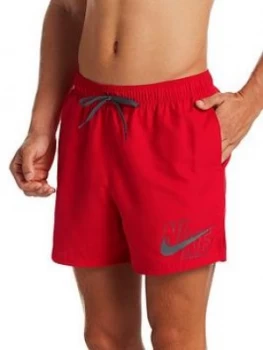 Nike Swim 5" Logo Lap Swim Shorts - Red