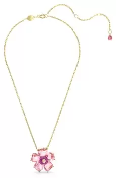 Swarovski 5650569 Florere Necklace Gold-Tone Plated Pink Jewellery