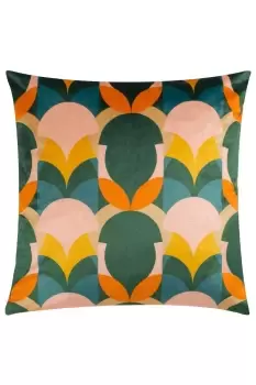 Raeya Art Deco Velvet Polyester Filled Cushion