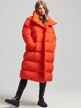 Superdry Studios Duvet Coat - Orange, Size 16, Women