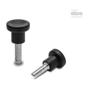 Elesa - Knurled knob-EKK.31 p-M6x16-C1 Black