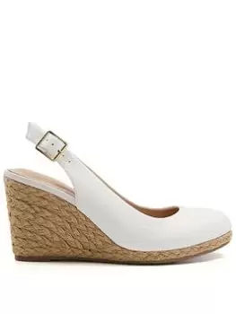 Dune London Dune London Coda Jute Wedge Sling Back Court, White, Size 38, Women