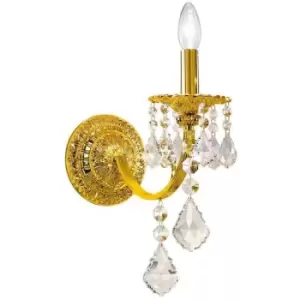 Crystal wall light pisani crystal Gold 24 Carats 1 bulb