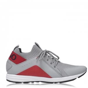 Hugo Boss Hybrid Knit Runner Trainers Grey 030 Men