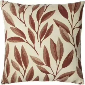 Paoletti Laurel Botanical Cushion Cover (One Size) (Rust) - Rust