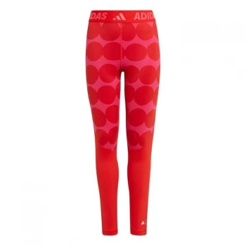 adidas Marimekko Techfit Tights Girls - Magenta/Red