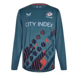 Castore Saracens Long Sleeve Training Shirt - Blue