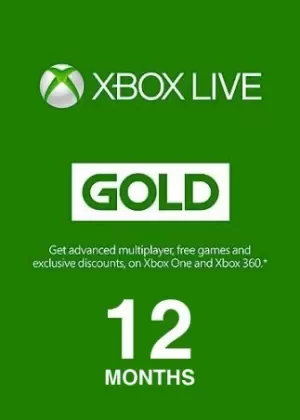 Microsoft Xbox Live Gold 12 Months Subscription Membership