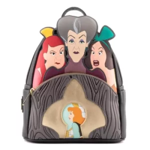 Loungefly Disney Villains Scene Evil Stepmother And Step Sisters Mini Backpack