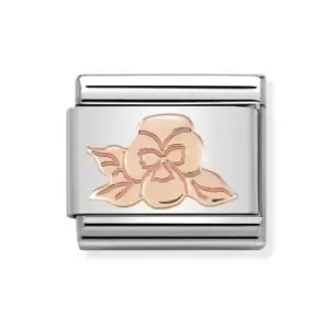 Nomination Classic Rose Gold Violet Charm