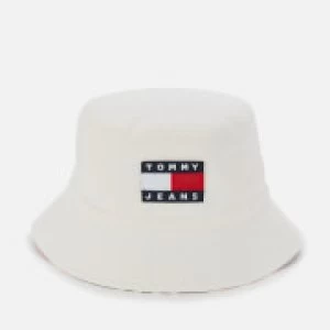 Tommy Jeans Womens Heritage Denim Bucket Hat - White/Print