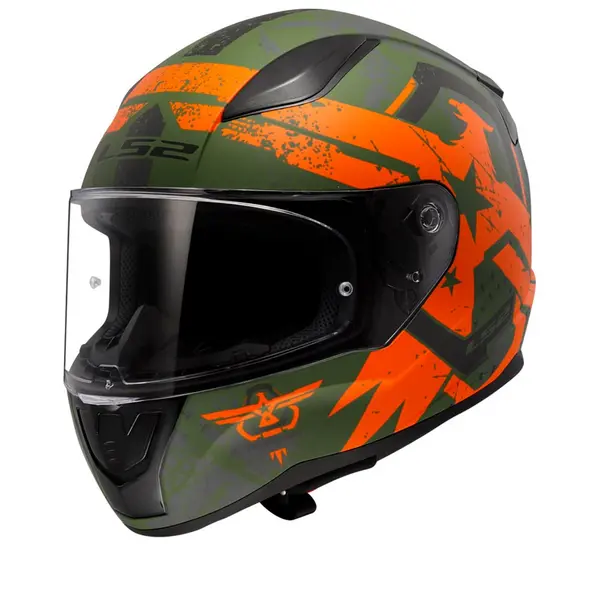 LS2 FF353 Rapid II Thunder Birds Matt Orange-06 Full Face Helmet Size S