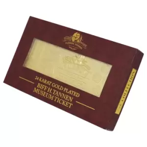 Back to the Future 24k Gold Plated Biff Tannen Museum Entrance Ticket Replica