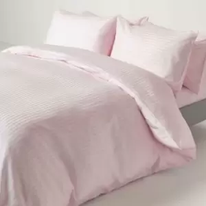 Dusky Pink Violet Egyptian Cotton Duvet Cover Set 330 Thread Count, Single - Dusky Pink Violet - Dusky Pink Violet - Homescapes