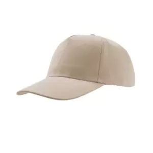 Atlantis Liberty Five Heavy Brush Cotton 5 Panel Cap (Pack Of 2) (One Size) (Khaki)