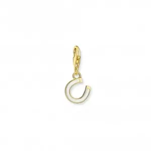 Charmista White Enamel Gold Plated Horseshoe Charm 2018-427-14