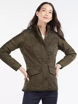 Barbour Cavalry Polarquilt Jacket - Dark Olive, Green, Size 8, Women