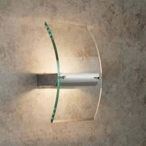 LED Glass Wall Light Chrome