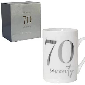 Milestones New Bone China 11oz Mug with Silver Foil - 70