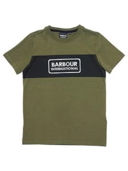 Barbour International Boys Panel T-Shirt - Cargo, Cargo, Size 14-15 Years