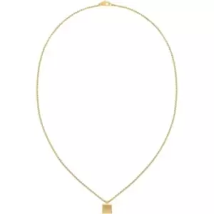 Calvin Klein Mens Calvin Klein gold plated pendant necklace - Gold