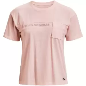 Under Armour Pocket Graphic T Shirt Womens - Pink