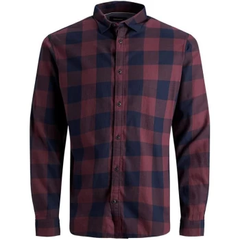 Jack and Jones Gingham Shirt Mens - Purple