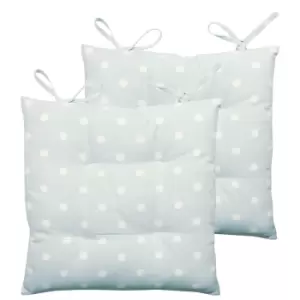 Polka Twin Pack Seat Pads Duck Egg