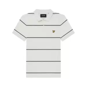 Lyle and Scott Wide Stripe Polo Shirt - White