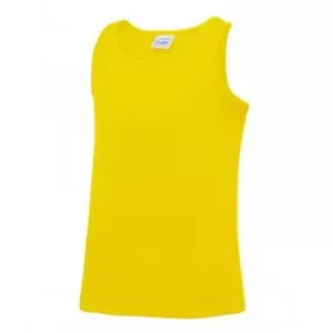 AWDis Childrens/Kids Just Cool Sleeveless Vest Top (5-6 Years) (Sun Yellow)