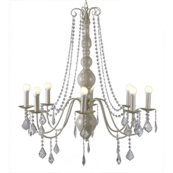 Linea Verdace Lighting - Linea Verdace Bardini 8 Light Multi Arm Chandeliers Ivory