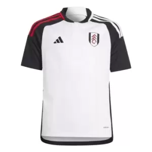 adidas Fulham Home Shirt 2023 2024 Juniors - White