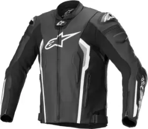 Alpinestars Missile V2 Motorcyle Leather Jacket, black-white, Size 50, black-white, Size 50