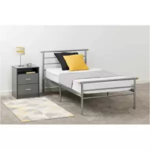 Seconique Orion Metal Bed Silver 3ft Single