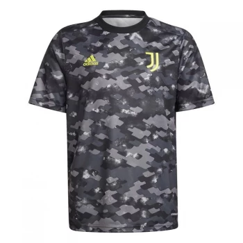 adidas Juventus Pre Match Shirt 2021 2022 - Grey/Black