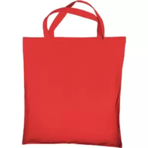 Jassz Bags "Cedar" Cotton Short Handle Shopping Bag / Tote (Pack Of 2) (One Size) (Red) - Red