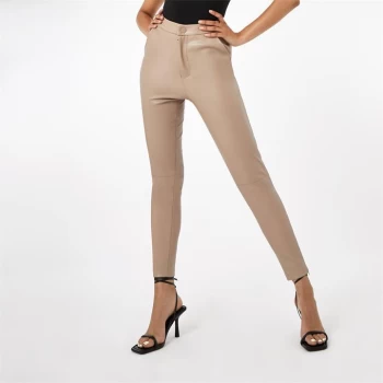 Firetrap PU Trousers - Beige