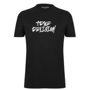 True Religion Short Sleeve Name Buddha T-Shirt - Black